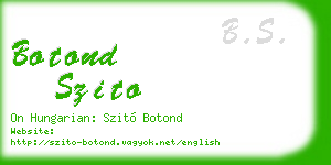 botond szito business card
