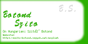 botond szito business card